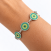 Pulseira de Olho Grego Prateada com Fecho Ímã — 4 Modelos
