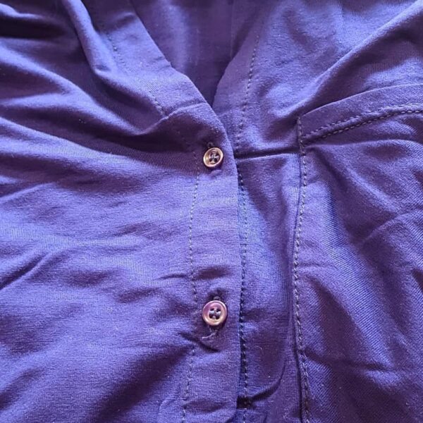 Camisa Feminina Tradicional Manga 3/4 Morcego Viscose Elastano Azul Royal