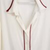Camisa Feminina Tradicional Passamanaria Marsalla Manga Longa Viscose Off-white