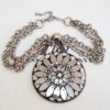 Conjunto Colar Tibetano Caquinho Branco + Pulseira Elo Cadeado-22