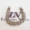 Conjunto Colar Tibetano Caquinho Branco + Pulseira Elo Cadeado-22