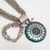 Conjunto Colar Tibetano Caquinho Turquesa + Pulseira Elo Cadeado-22