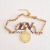 Conjunto São Bento Banho Ouro Colar Corrente Aço Elo Português-106 + Pulseira