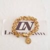 Conjunto São Bento Banho Ouro Colar Corrente Aço Elo Português-106 + Pulseira