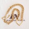 Conjunto Banho Ouro Colar Choker + Colar Coração Correntes Aço