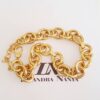 Conjunto Colar e Pulseira Elo Redondo Gigante Banho Ouro