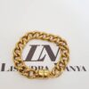 Conjunto 3 Pulseiras Elos Grandes 1 Volta Banho Ouro Corrente Aço Fecho Ímã