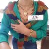 Conjunto 3 Colares Banho Ouro Choker Curto Coração Médio Elos Grandes