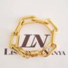 8309a Pulseira Elos Retangulares Gigantes Banho Ouro Fecho Ímã