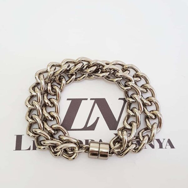 Conjunto 3 Pulseiras Banho Galvânico Elos Grandes Pingentes Corações