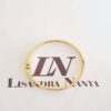 Conjunto 4 Pulseiras Elos Grandes Detalhes Brancos Corações Corrente Aço
