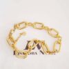 Colar Choker Dourado Elo Retangular Alternado 33cm Colar Choker Banho Ouro Elo Oval Grande Corrente Aço Alternada