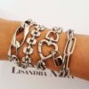 Pulseira Fecho Coração p/ Pingentes Elo Grumet-117 Corrente Aço