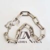 Conjunto 2 Colares + Pulseira Elos Ovais Gigantes Banho Galvânico Prateado