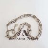 Conjunto 2 Colares + Pulseira Elos Ovais Gigantes Banho Galvânico Prateado