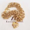 Conjunto Coração Je Taime Banho Ouro Colar 4 Voltas + Pulseira 2 Voltas