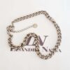 Colar Choker Prateado Elo Grumet-98 Banho Galvânico
