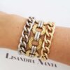 Conjunto 3 Colares + 3 Pulseiras Mistos Banho Ouro e Prateado Combinados