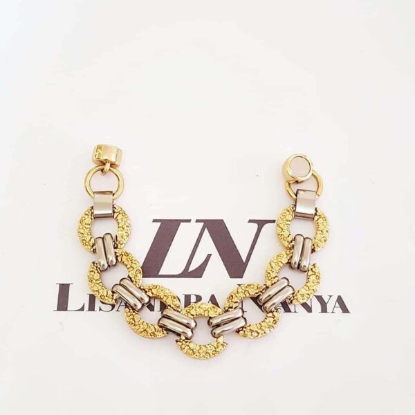 Conjunto 3 Colares + 3 Pulseiras Mistos Banho Ouro e Prateado Combinados