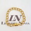 Pulseira Elo Grumet-73 Banho Ouro Corrente Aço Fecho Ímã