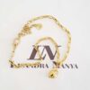 Conjunto 2 Colares Corações Cadeados Banho Ouro Elo Retangular