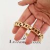 Conjunto 4 Pulseiras Trabalhadas Banho Ouro Vários Designs Fecho Ímã