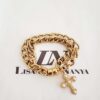 Conjunto 4 Pulseiras Trabalhadas Banho Ouro Vários Designs Fecho Ímã