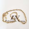 Conjunto Banho Ouro 3 Colares + Pulseira Elos Retangulares Corrente Aço