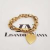 Conjunto Banho Ouro 3 Colares + Pulseira Elos Retangulares Corrente Aço