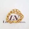 Conjunto Banho Ouro Colar + Pulseira Elos Grumet Grandes Banho