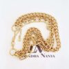 Conjunto Banho Ouro Colar + Pulseira 3 Voltas Correntes Mistas