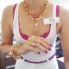 Conjunto Combinado 2 Colares + 2 Pulseiras Elos Retangulares Gigantes Banho Ouro
