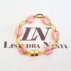 Conjunto 4 Pulseiras Búzios Banho Ouro Detalhe Resina Colorida Fecho Ímã
