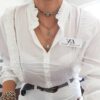 Colar Choker Cadeado Trabalhado c/ Strass Banho Prateado Elo Grumet-98