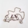 Colar Médio Prateado Pingente Olho Strass 50cm Conjunto 3 Colares Cadeado Olho Grego Banho Prateado Corrente Aço