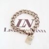 Pulseira Plaquinha Olho Grego Banho Prateado Elo Grumet-117