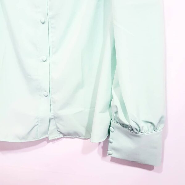 Camisa Feminina Tradicional Manga Princesa Botões Forrados