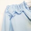 Camisa Feminina Tradicional Babadinhos Ombro Manga Longa Lastex