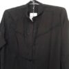 8451a Camisa Feminina Tradicional Renda Frontal Manga Longa Preta Viscose