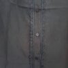 8451c Camisa Feminina Tradicional Renda Frontal Manga Longa Preta Viscose