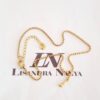Colar Curto Dourado Pingente Figa