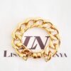 Conjunto 3 Pulseiras Elos Grandes Redondos Grumet Rígida Banho Ouro