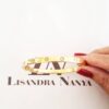 Conjunto 3 Pulseiras Elos Grandes Redondos Grumet Rígida Banho Ouro