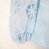Camisa Manga Bufante Longa Azul Bebê Renda Trabalhada