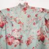 Blusa Feminina Manga Longa Floral c/ Babado Frontal Botões Forrados