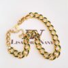 Conjunto Banho Ouro Pulseira + 2 Colares Corrente Grossa Diamantada