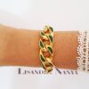 Conjunto Banho Ouro Pulseira + 2 Colares Corrente Grossa Diamantada