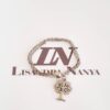 8519d Conjunto Árvore da Vida Pequena Colar + Pulseira Banho Prateado Corrente Aço