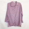 Chamise Feminina Lilás Tradicional Manga Longa Tecido Trabalhado Abertura