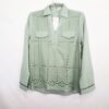 Camisa Feminina Tradicional Lasie Forro Frontal Furinhos Trabalhados Verde